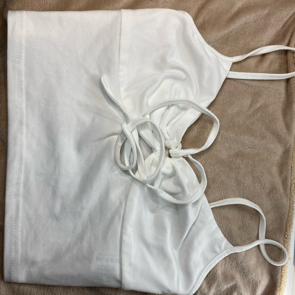 White Strappy Crop Top